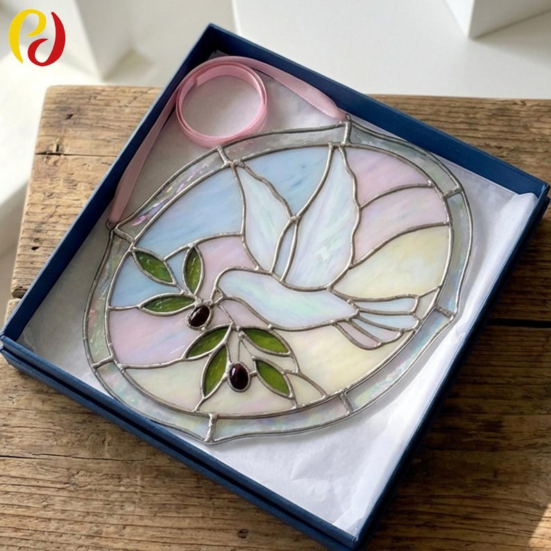 PDACE889 Dove Stained Glass Pattern PDF, Peace Bird Suncatcher Template ...