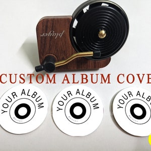 Choose 3  Albums cover or 3 Photo that you like, Car Air Freshener Perfume Turntable Car Perfume Clip Vinyl Air Personalised Music Gift