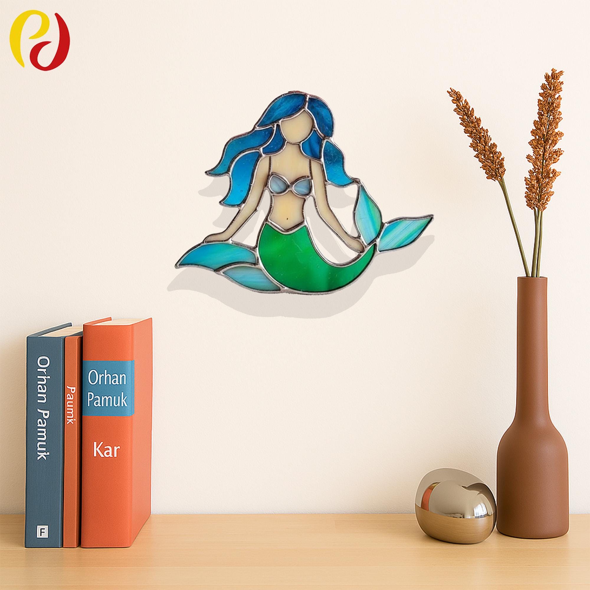 PDACE654 Mermaid Stained Glass Pattern PDF, Ocean Fantasy Suncatcher ...