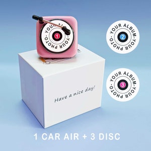 CUSTOM Car Air Freshener Perfume Turntable Car Perfume Clip Vinyl Air Personalised Music Gift