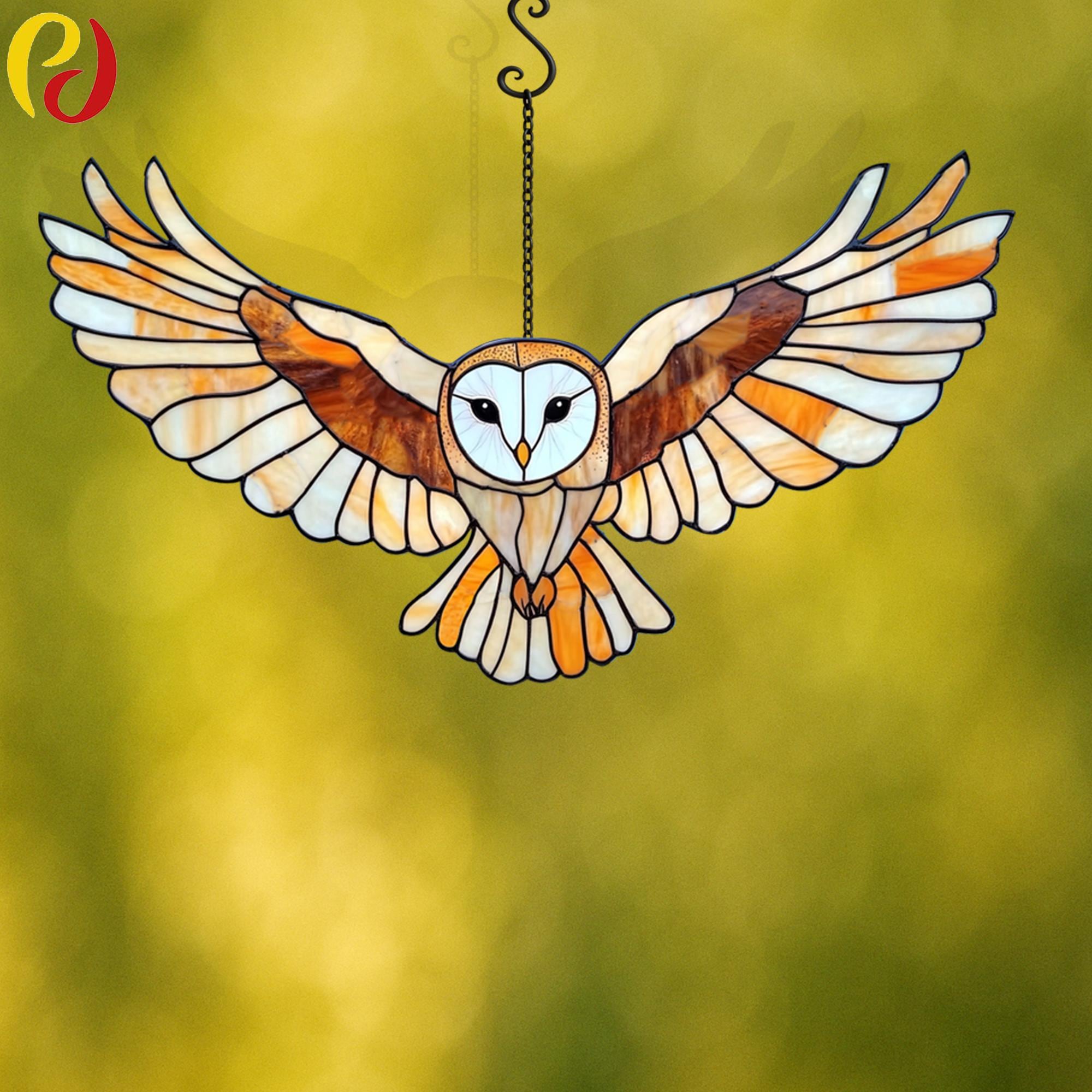 PD 129 OWL stained glass Stained Glass Bird Pattern –   Stained Glass  | Digital PDF Template,
