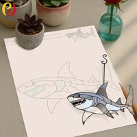 Shark Stained Glass Pattern: Ocean Creature DIY (PDF) - Etsy