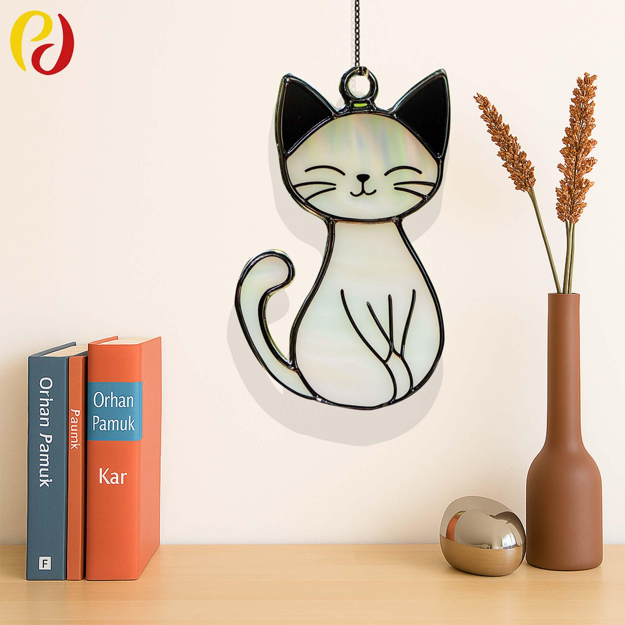 PD 337 Cat Digital Download Pattern Stained Glass , DIY Suncatcher ...