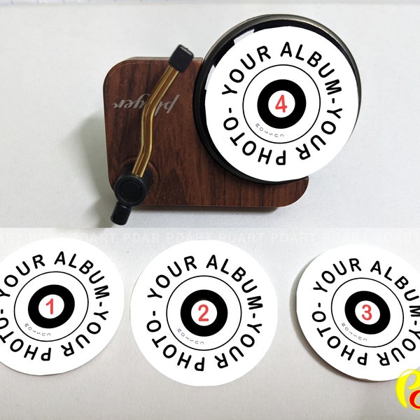 Choose 4 Albums cover or 4 Photo that you like, Car Air Freshener Perfume Turntable Car Perfume Clip Vinyl Air Personalised Music Gift