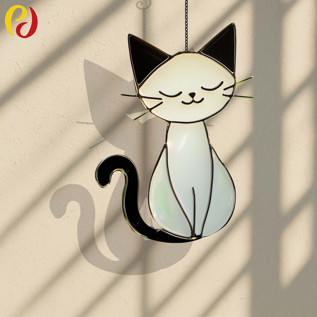 PD 338 Cat Digital Download Pattern Stained Glass , DIY Suncatcher ...