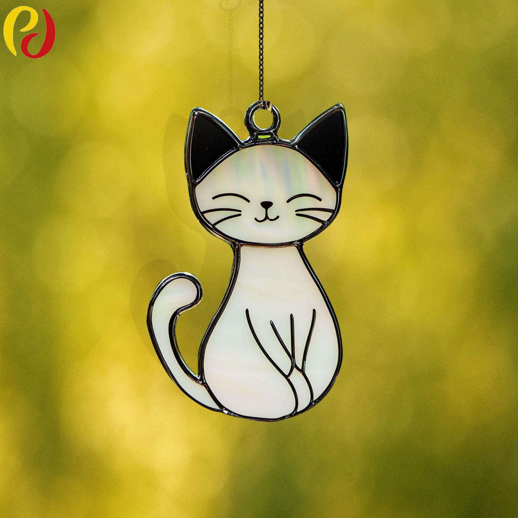 PD 337 Cat Digital Download Pattern Stained Glass , DIY Suncatcher ...