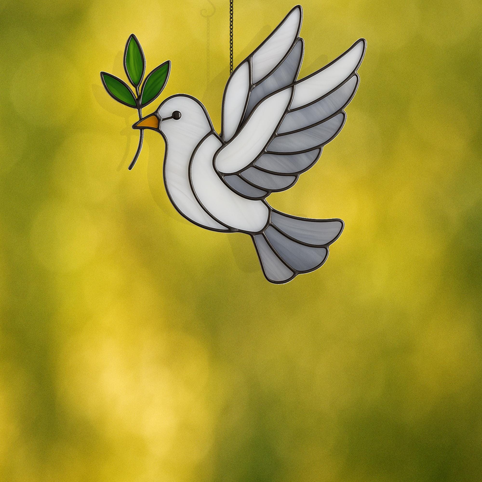 PD 101 Stained Glass Dove of Peace Patter | Blue Jays Stained Glass ...