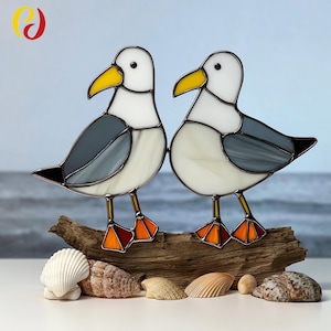 PDACE344 Stained Glass Seagull, perfect for any occasion, Crazy Birds, Unique Gifts Pattern,   Stained Glass | Digital PDF Template