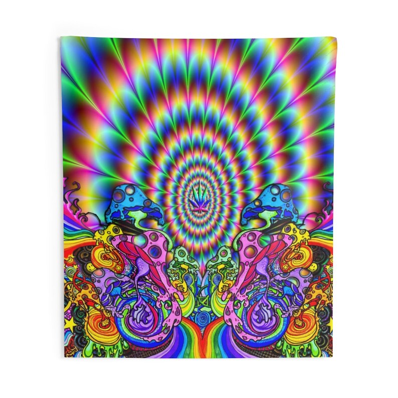 Trippy Stoner Wall Tapestry Etsy
