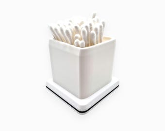 Cotton Swab Holder (White)