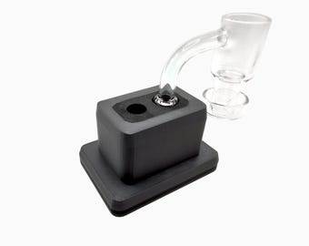 Dual Slot Silicone 10/14mm Holder (Black)