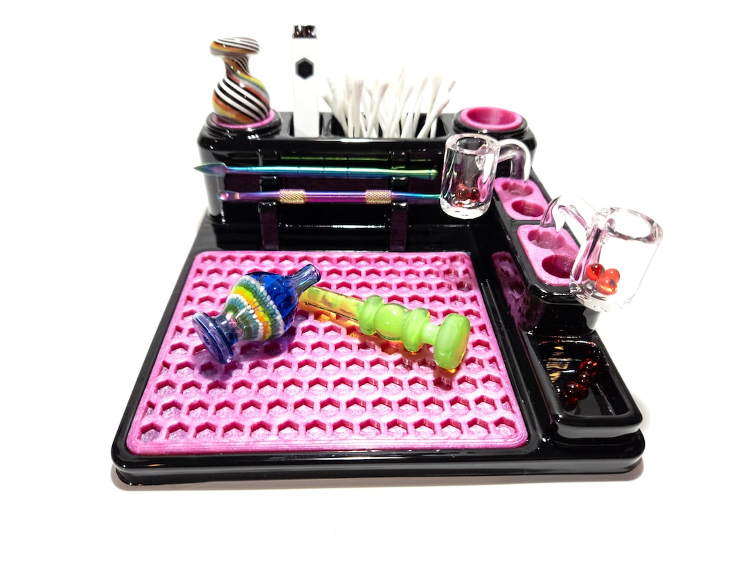 Dabdock Tray black Allinone Dab Tray Dab Tool Holder Etsy
