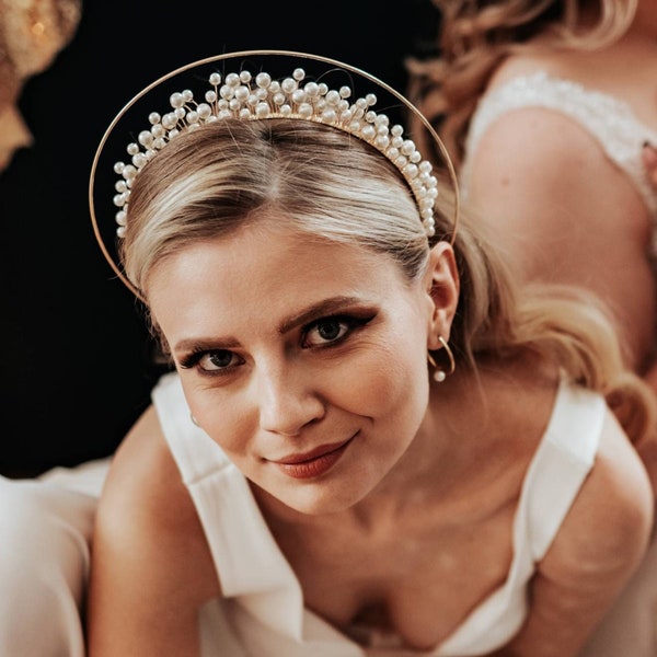 bridal halo headpiece