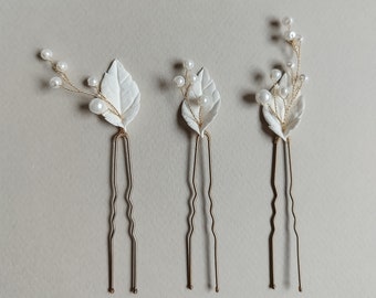 Subtle bridal hairpins set wedding hairpiece bridal pins pearls bridal accessories hair pins set wedding hair pieces delicate set for bride