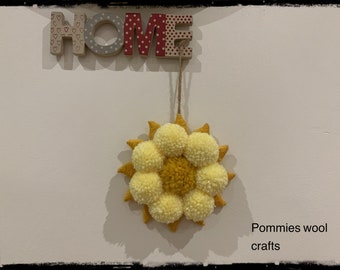 Pom Pom Sunshine Nursery Decor, Yellow Jute Wrapped Rays