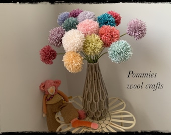 Pom pom thistle flowers/valentine gift/Home/bouquets/gifts for her/flowers/special/valentines/mother/birthday/thankyou gift/housewarming