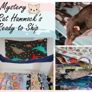 READY TO SHIP Mystery Rat Hammock 3, 5 or 10 Pack - Square or Rectangle - Flannel- Eyelets