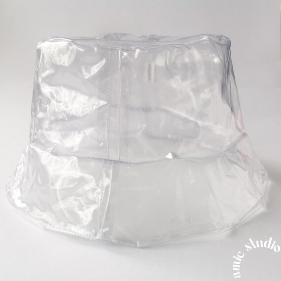 Clear plastic bucket hat sale