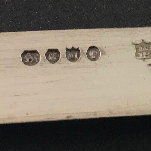 Thomas orders Bradbury & Sons of London folding silver fruit knife, 1887