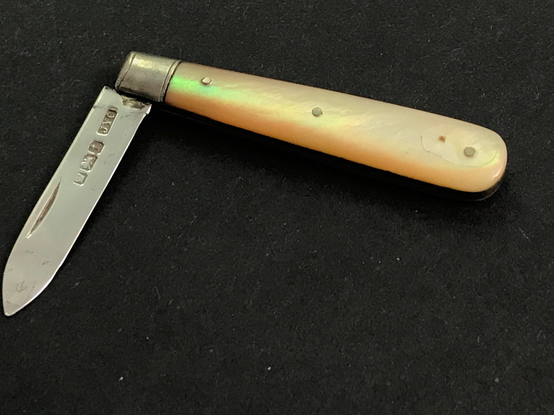 Antique Silver Pocket Fruit Knife by John Yeomans Cowlishaw Etsy