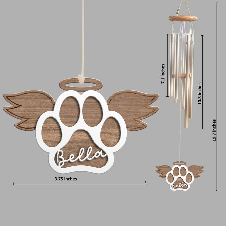 Personalized Wind Chime Pet Memorial Wind Chime Sympathy Etsy
