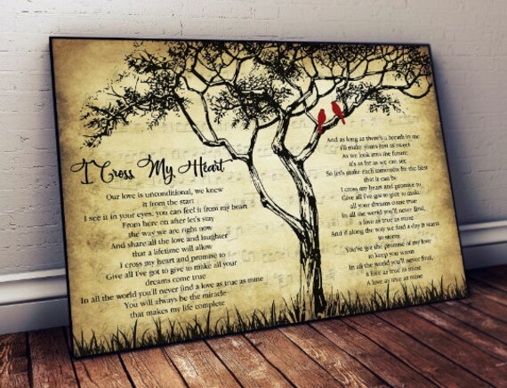 George Strait I Cross My Heart Lyrics Poster Music Poster Etsy