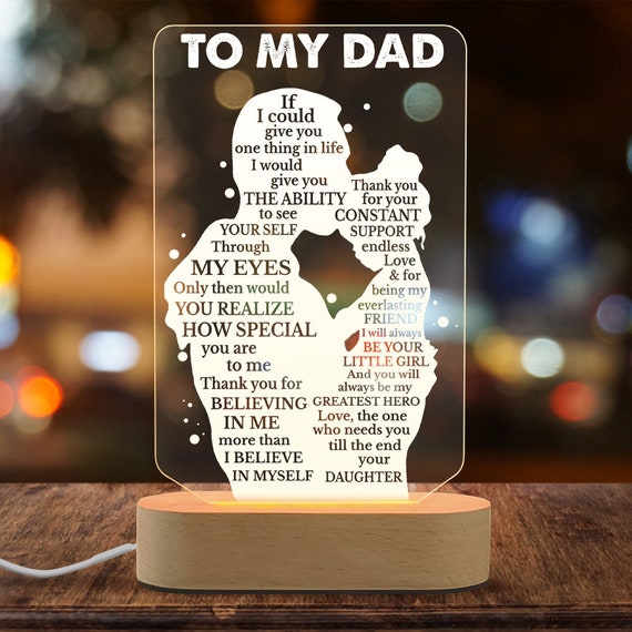 Acrylic Night Light Gifts For Daughter, You Will Always Be My Girl