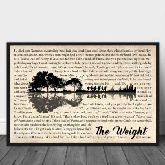 BUY 1 GET 1 The Weight The Band Lyrics Poster Wedding Etsy
