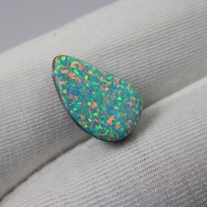 Synthetic Doublet Opal Cabochon: 5.15 Carat Fancy Gemstone