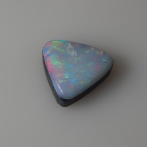 Australian Doublet Opal Cabochon: 4 Carat Triangle Gemstone