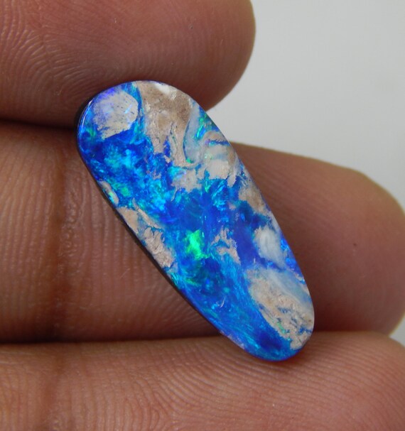Australian Doublet Opal Cabochon: 9.40 Carat Fancy Gemstone
