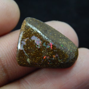 Handmade, Natural, Boulder Opal, Hand polished, Cabochon, 13.70 Carat, Fancy Shape, New Arrival