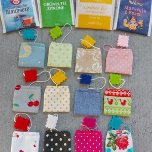 5 bustine di tè con negozio di accessori per sacchetti di carta