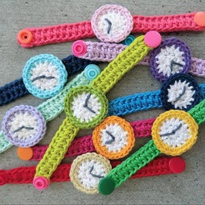 Watch bracelet SOS band crocheted for children/baby