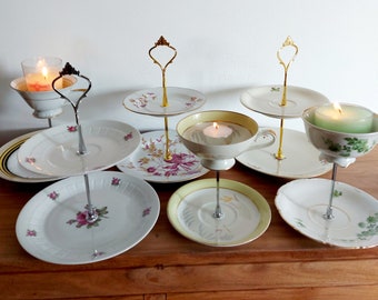 2 tier porcelain cake stand