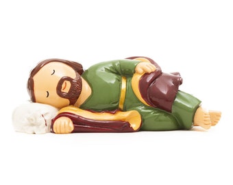Sleeping Saint Joseph Figurine | Catholic Gift | Place Worries Under His Pillow