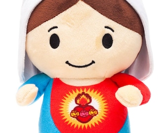 Immaculate Heart of Mary Plush Doll | Catholic Marian Gift | Kids Religious Toy