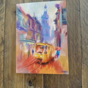 Stampa di pittura a olio di Leopoli, Ucraina - Beneficenza