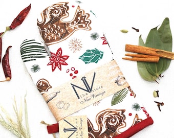 Single pot holders, Kitchen Cooking Gloves, cotton padded gloves, oven / microwave mitts, bakers gift, Housewarming gift