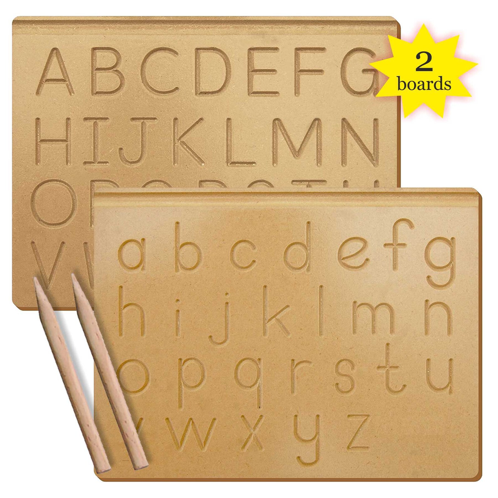 AZ Alphabets Wooden Tracing Board for Montessori Learning Etsy Ireland
