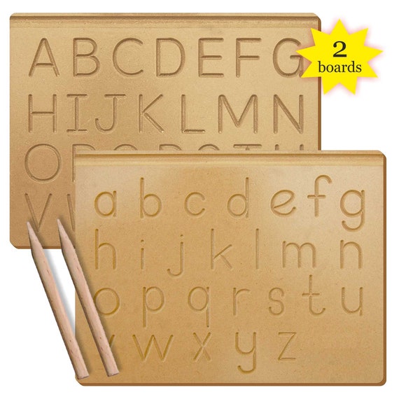 A-Z Alphabets Wooden Tracing Board for Montessori learning | Etsy