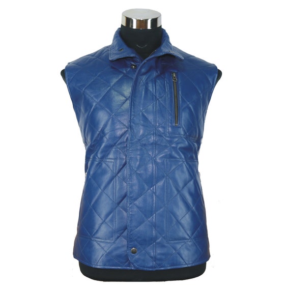 Quilted Puffer Vest Leather Jackets 