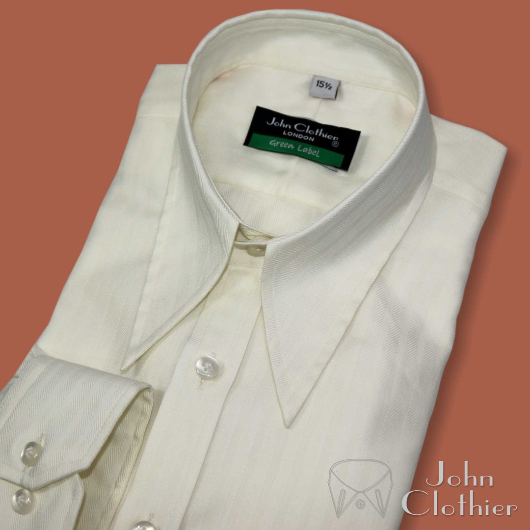 Bespoke -Light Blue Stripe Shirt with White Collars & Cuffs