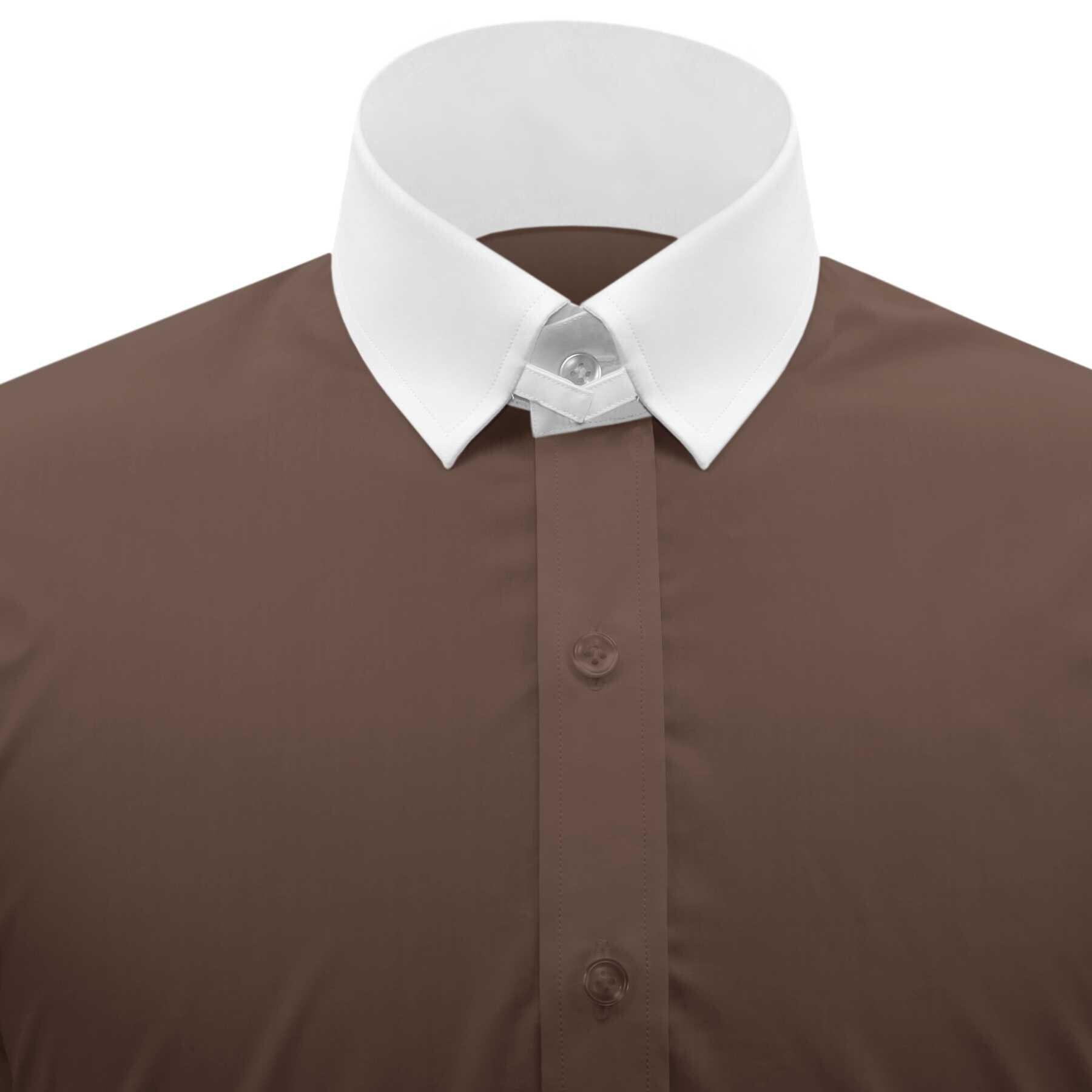Nord Vest twinkle mytologi Snap Tab Collar Banker Shirt Loop Collar Shirt Chestnut - Etsy