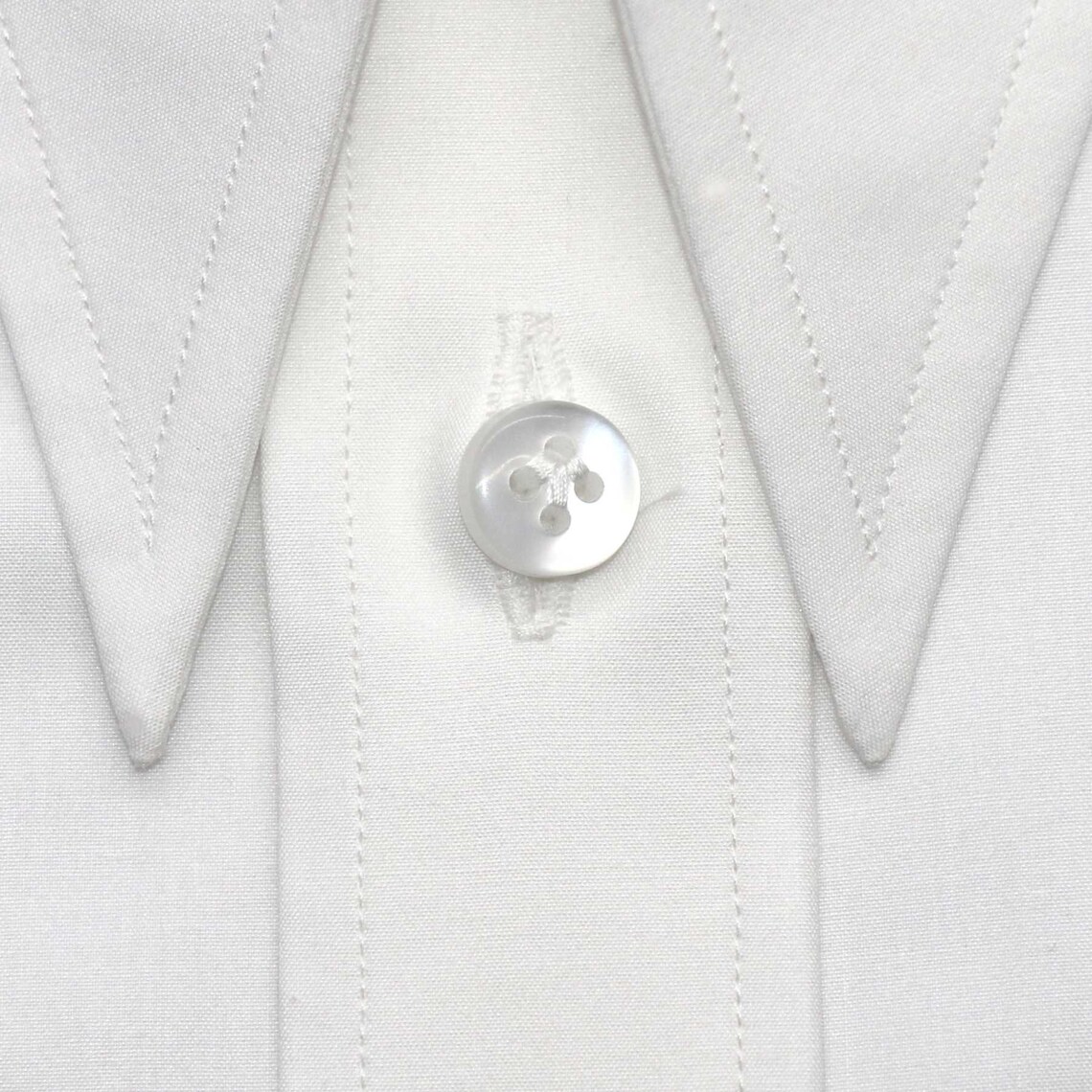 Spear point Dagger collar Plain White Men's 100 cotton Etsy