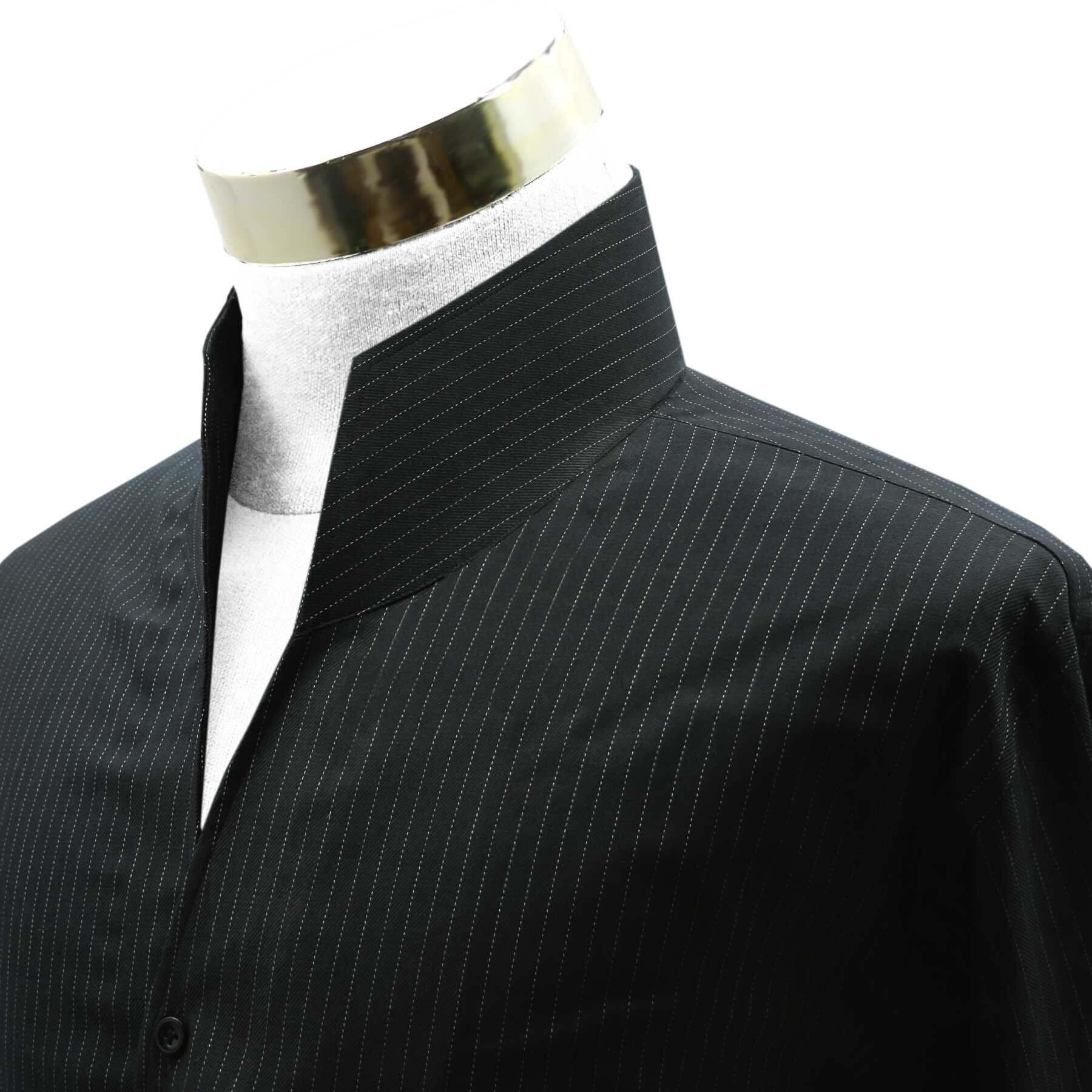 High Open Buttonless Collar Shirt 3 High Stiff Collar - Etsy