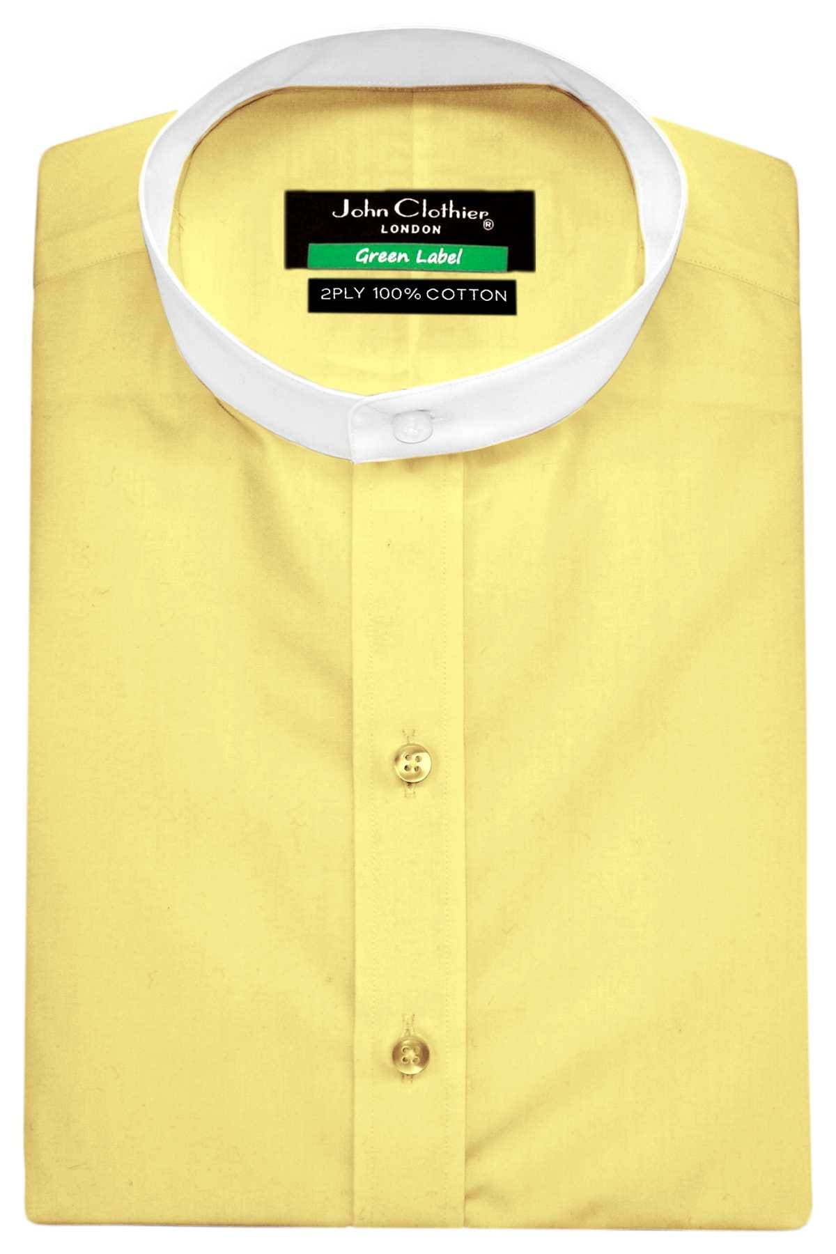 Yellow chinese collar shirt Clearance