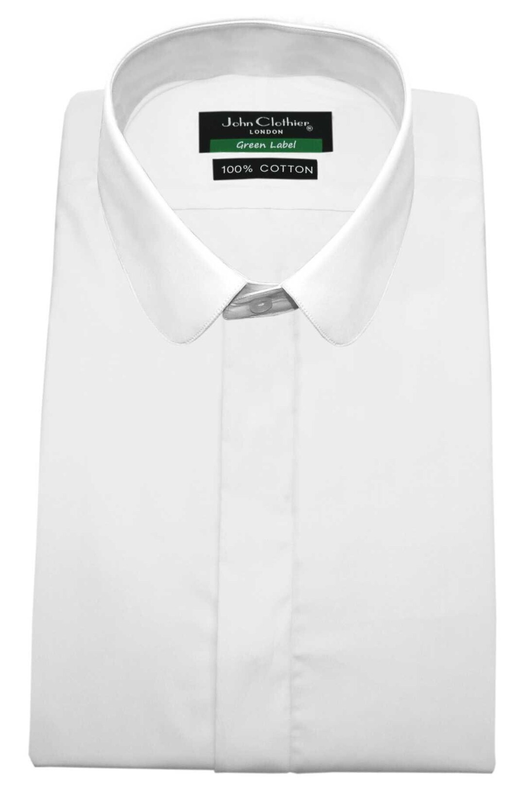 Penny Collar Shirt Contrast Collar Cuff Solid White Hidden Etsy