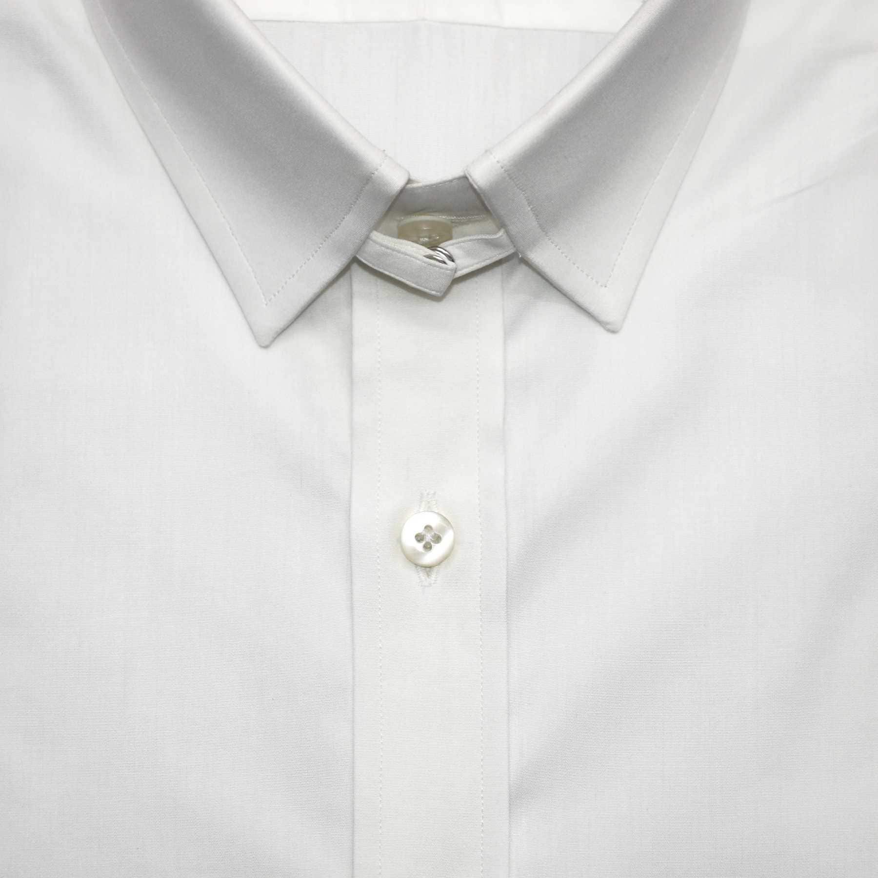 Tab Collar Loop Collar Shirt White Business Formal Etsy