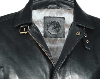 Men Sheep Napa Leather Blazer Jacket Tour Master Panther Jet Etsy